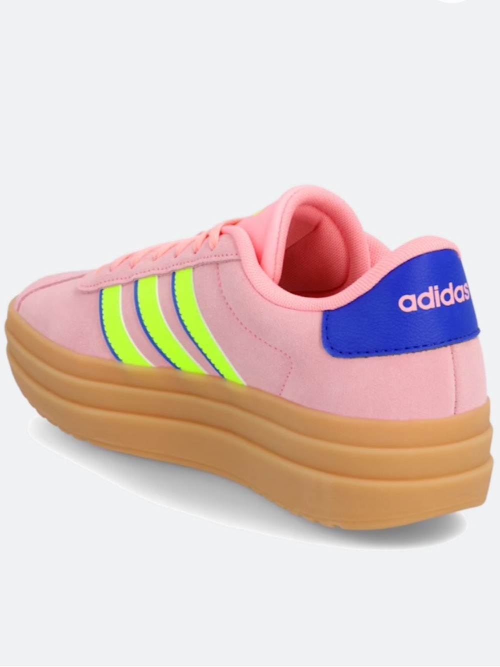 adidas VL Court Bold Sneaker - Pink, Neon Green & Gum - Picture 3 of 10